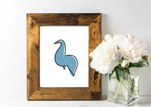 Load image into Gallery viewer, [PRINTABLE] Minimal Blue Bird Digital Download Art Print