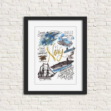 Load image into Gallery viewer, Navy Art Print