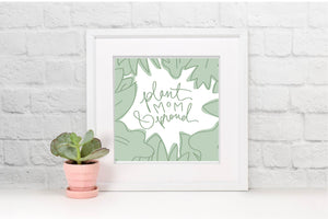 [PRINTABLE] Plant Mom Square Digital Download Art Print