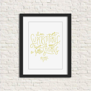 [PRINTABLE] Michael Scott Superstitious Digital Download Art Print